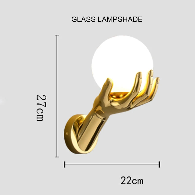 Indoor LED wall lamp creative decoration for living room 110V220V study corridor modern resin glass bedside wall lights