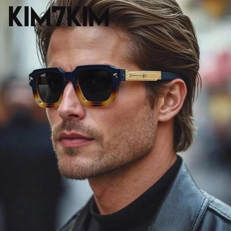 Polarized Square Punk Sunglasses Men 2025 Luxury Brand Classic Rectangle Sunglass UV400 Driving Eyewear Fashion Outdoor Shades