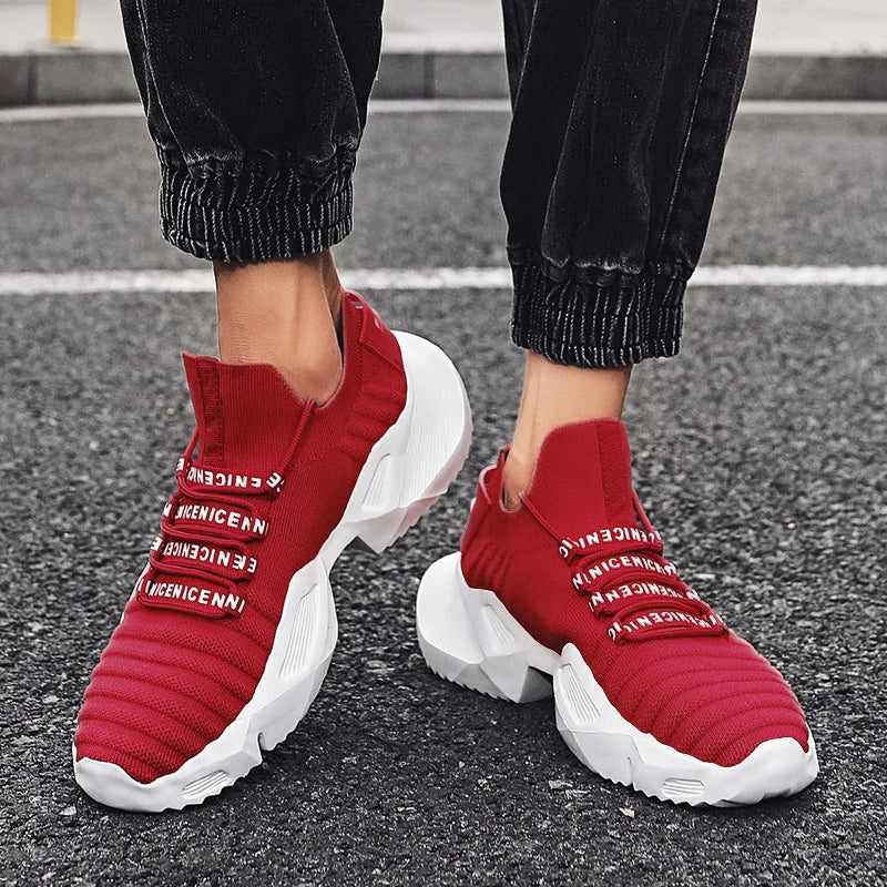 Low-Top Chunky Breathable Sneakers Large Size High Quality Slip-On Summer Anti-Slippery Sports Platform Men Shoes