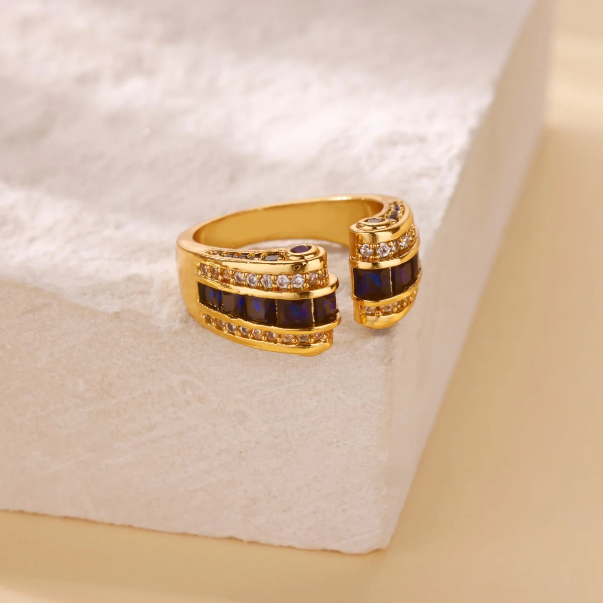 Gothic Stainless Steel Opening Finger Rings for Women Vintage Geometric Adjustable Finger Ring Trendy Punk Jewelry Gifts