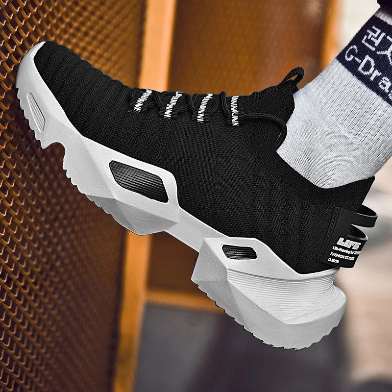 Low-Top Chunky Breathable Sneakers Large Size High Quality Slip-On Summer Anti-Slippery Sports Platform Men Shoes