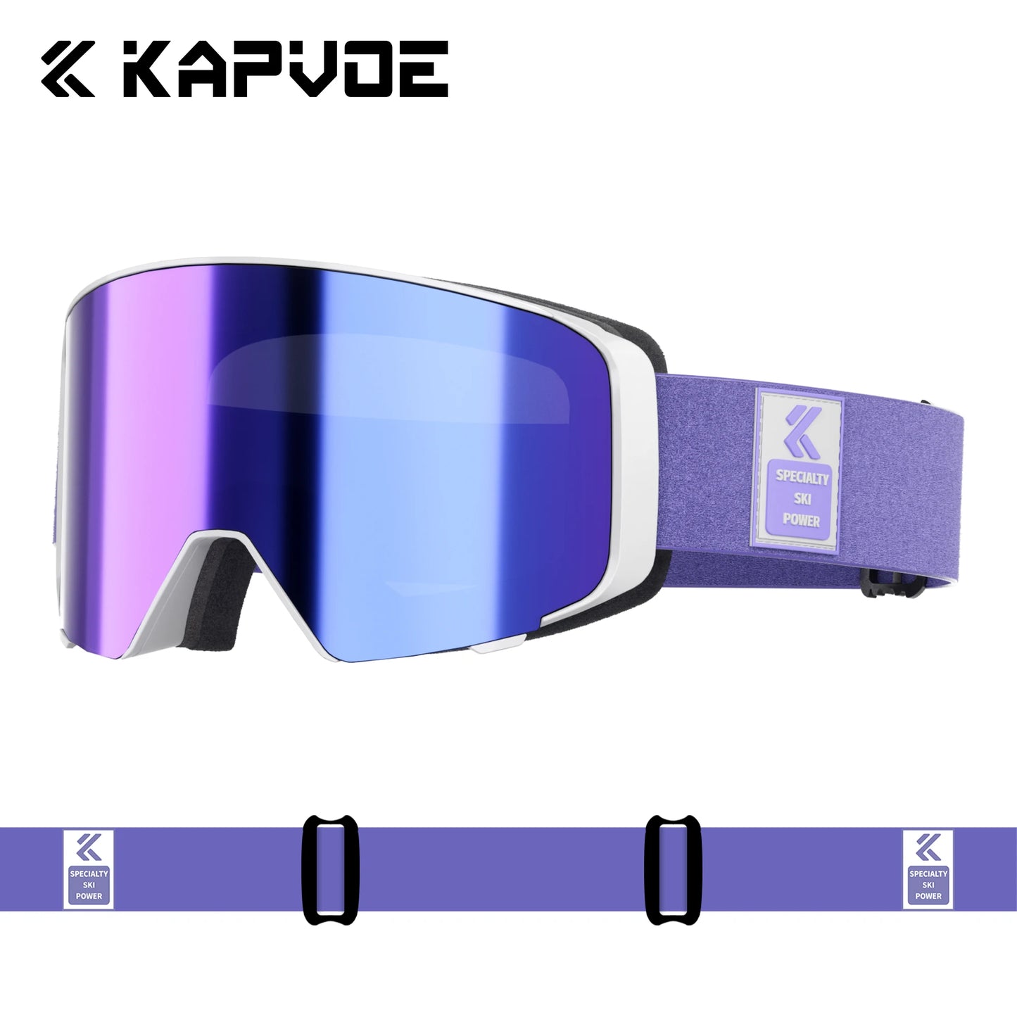 Kapvoe Men Outdoor Photochromic Snow Goggles Ski Goggles Winter Snowmobile Snowboard Anti-Fog Mask Women UV400 Sports Glasses