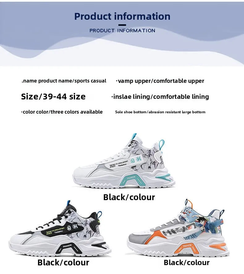 2025 Men’s Shoes Sneakers Fashion Breathable Platform Running Shoes Mesh Sport Light Unisex Male Casual Vulcanize Man Shoes