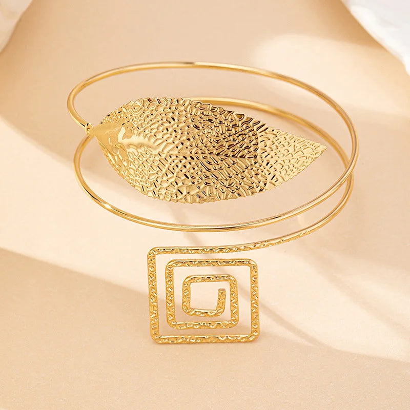 Arm Bracelet Leaf Square Chain Women Girls Gifts Fashion Jewelry Hot Sale Party Gift 2025 New Style