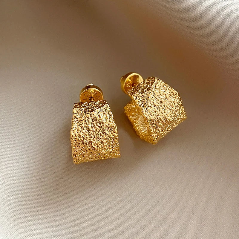 Unique Exaggerate Simple Geometric Fashion Earrings Trendy Women Jewelry Wedding Party Gifts Exquisite Accessories Elegant RG444