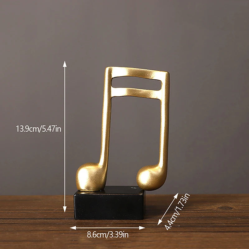 Simple Resin Musical Notes Model Ornaments Living Room Wine Cooler TV Cabinet Desktop Decorative Crafts