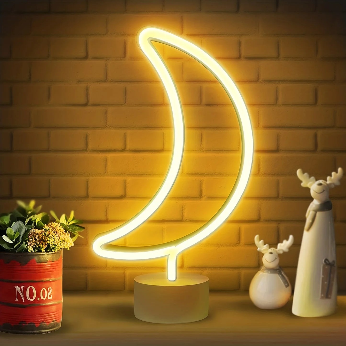 1 Piece, Countertop Decorative Lighting Neon Sign, USB or 3*Aa Battery Powered, Suitable for Holiday Party, Kitchen Home Lighting, Room Decoration Night Light (Battery Not Included)