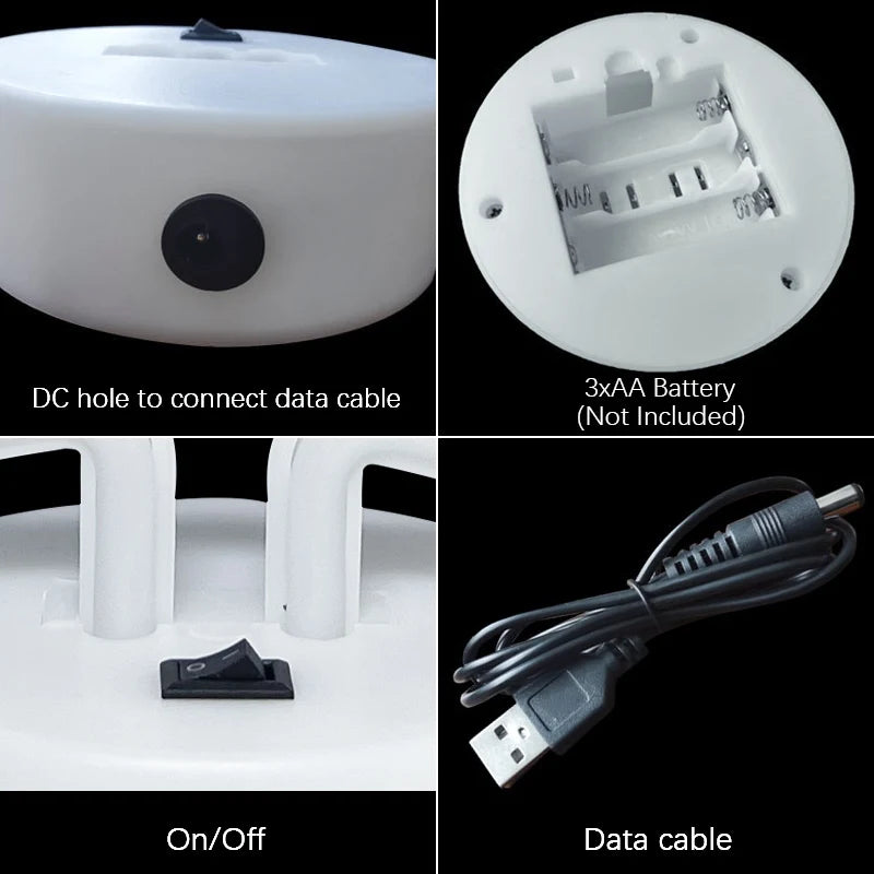 Coconut Palm Tree Neon Signs Light with Holder Base LED Table Lamp Battery/USB Powered Palm for Home Christmas Party Decoration