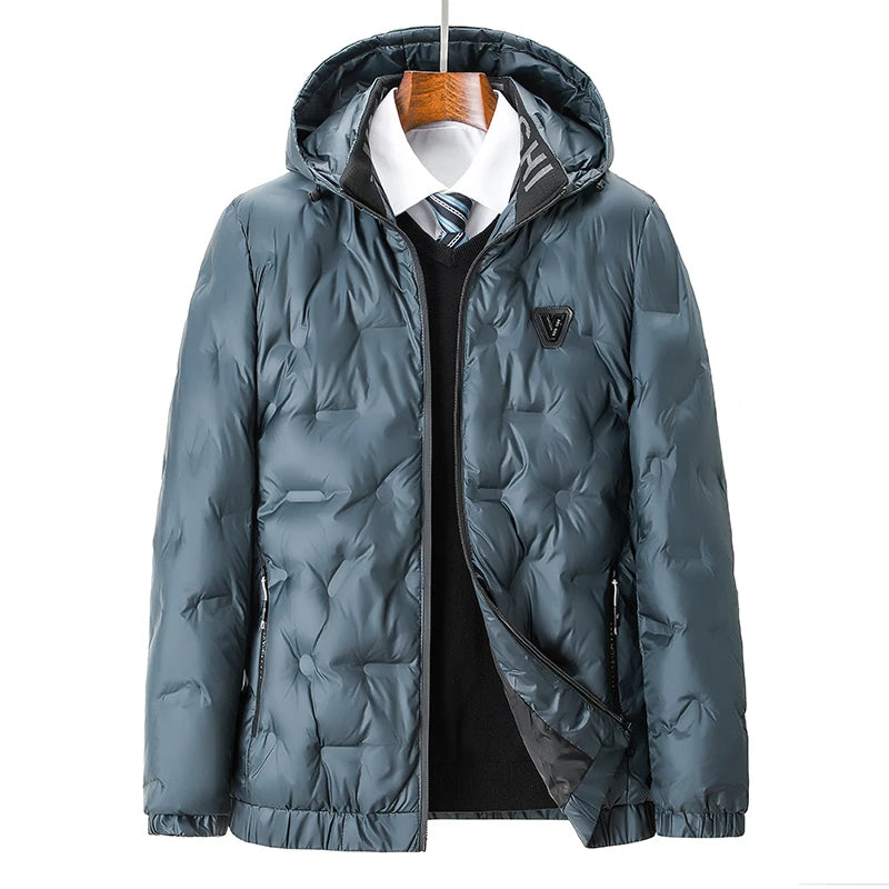 Autumn Fashion Hooded Slim Fit Casual Casual Parkas Men Fashion Men Winter New Warm Thick Windproof Parkas Jackets Coat Men