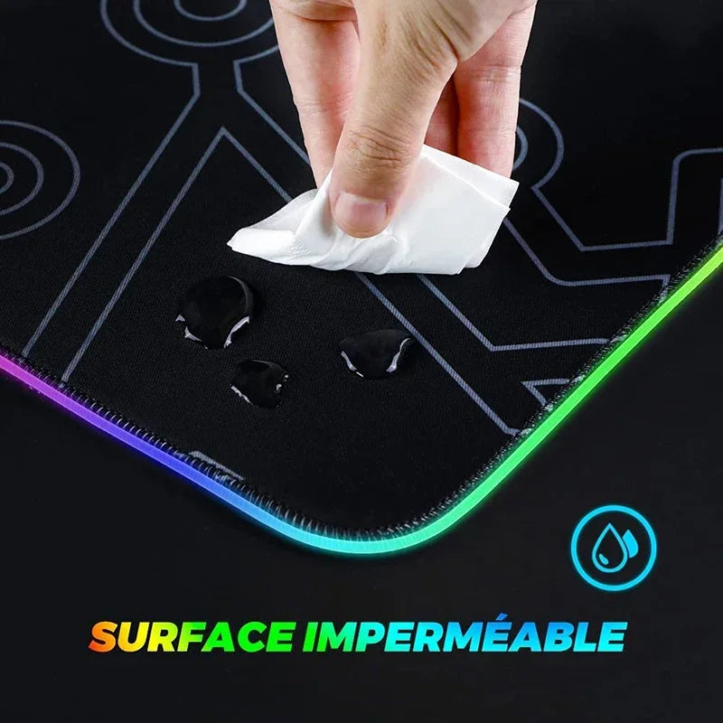 Black Mouse Pad Asus Rgb Gaming Mause Mat Anime Mats Gamer Rug Pc Xxl Cute Pads Large Game Keyboard Carpet Backlight Mousepad