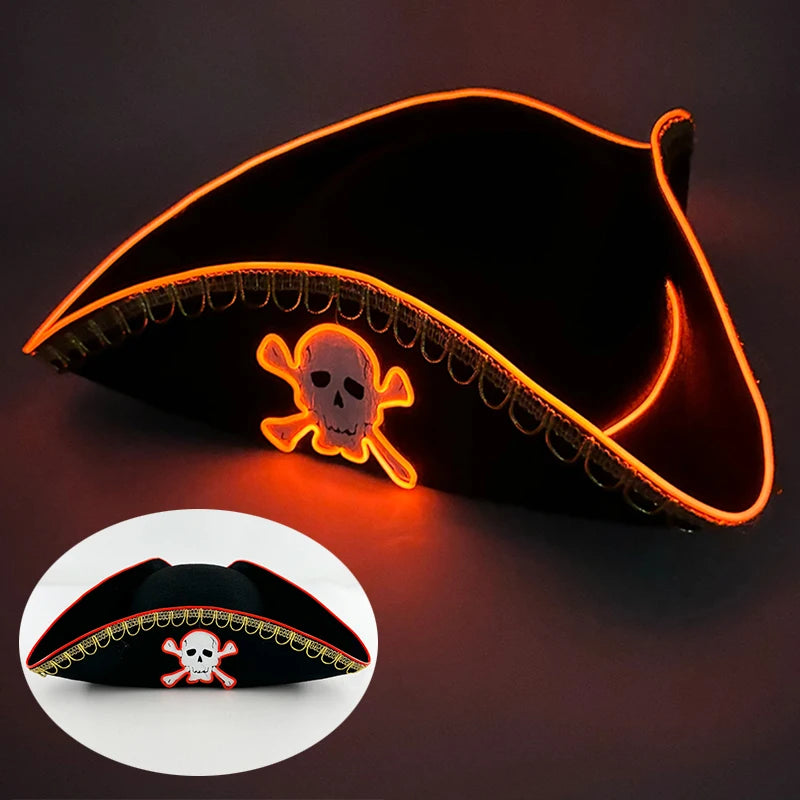 Glowing Decor  Supplies Luminous Cowboy hat  LED Pearlescent Cowboy  Cap Fashion Neon Light Hat For Party