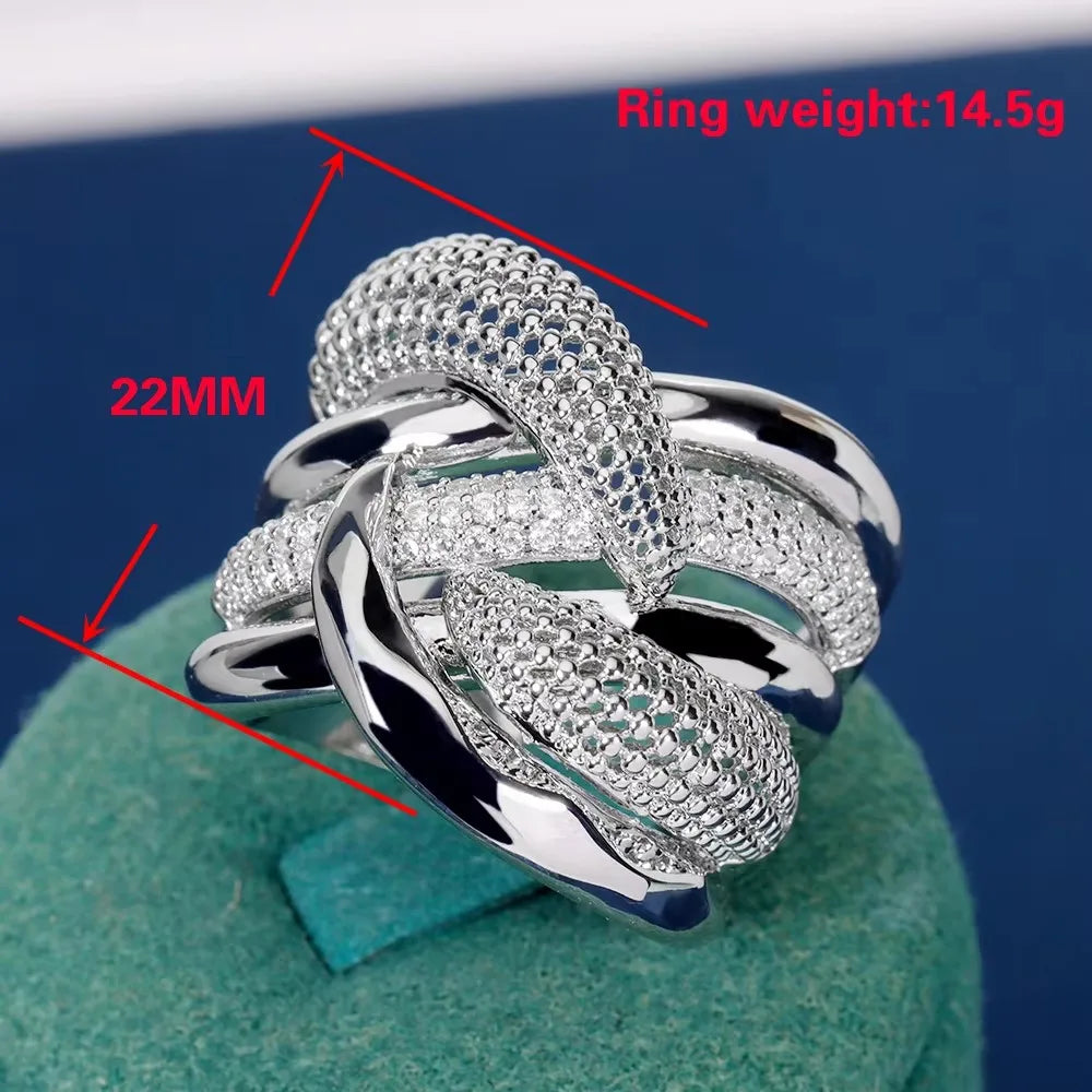 BrideTalk 2025 Romantic and Shiny New Stye Hollow Ring High Quality CZ Finger Ring For a Female Wedding Party Gift