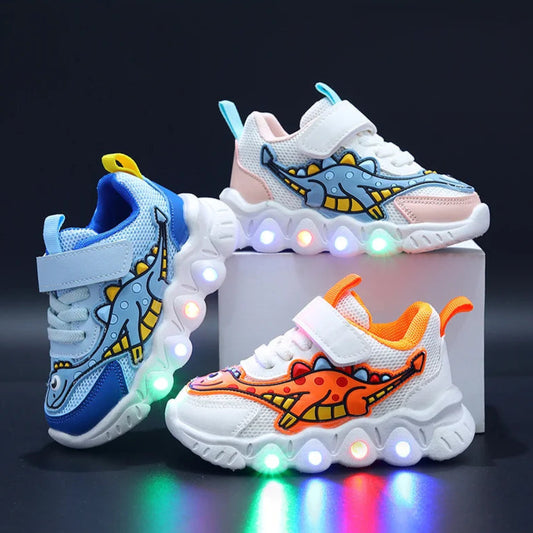 2023 New LED Children's Trainers Boys and Girls Tennis Shoes Sports Shoes for Toddlers Child Kids Sneakers